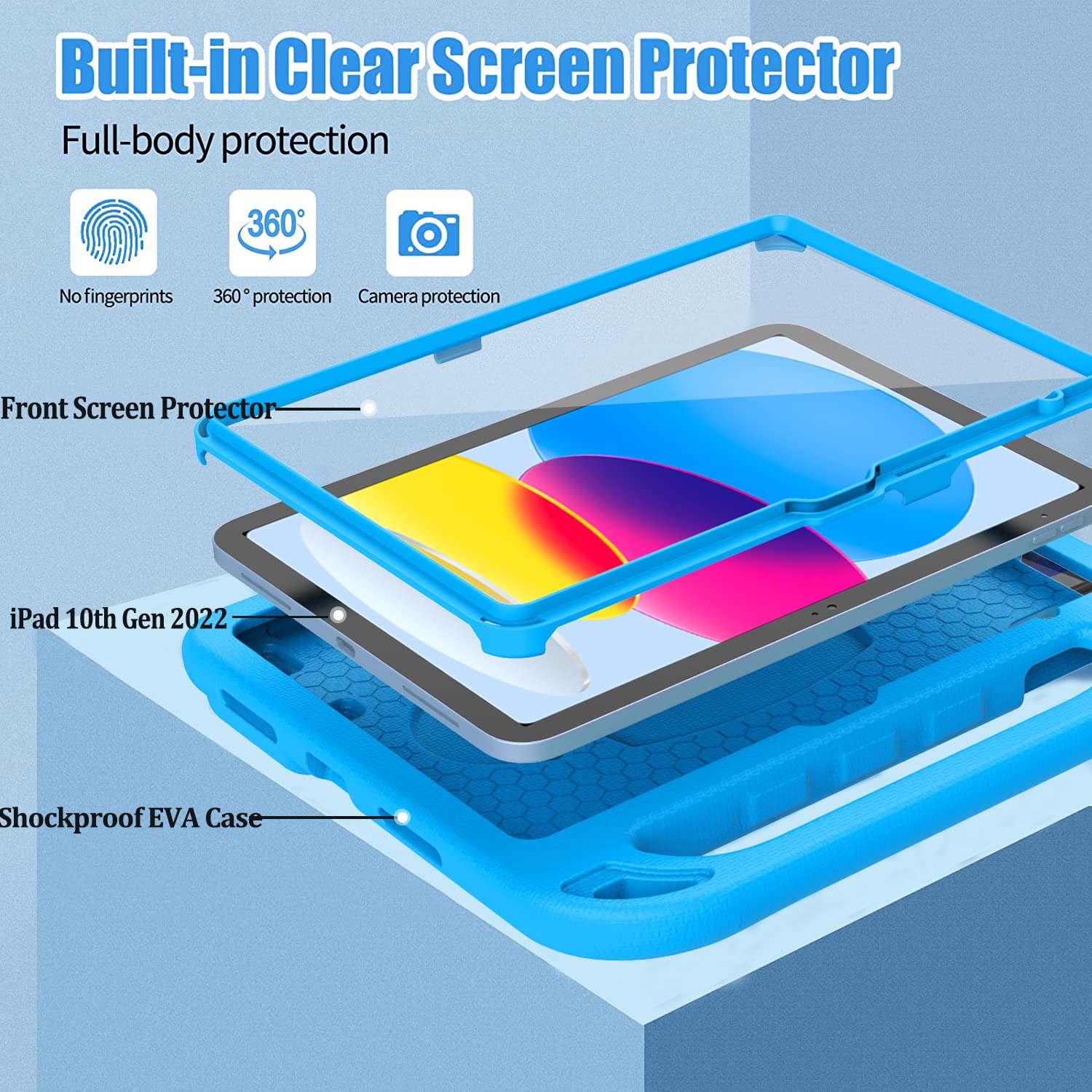 BMOUO Kids Case for iPad 11th Generation (A16) 11 Inch 2025/iPad 10th Generation 10.9