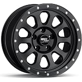RockTrix RT111 17 Inch Wheel Compatible with Jeep Wrangler JK JL, Commander, Grand Cherokee, Gladiator JT Rims, 5x5" 5x127 PCD, 17x9 +12mm Offset, 5.5" Backspace, 71.5mm Bore, Matte Black