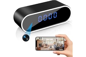 Tauboly Hidden Camera Clock 1080P Spy Camera with Night Vision, Indoor Security Camera with Motion Detection & Mobile App Con