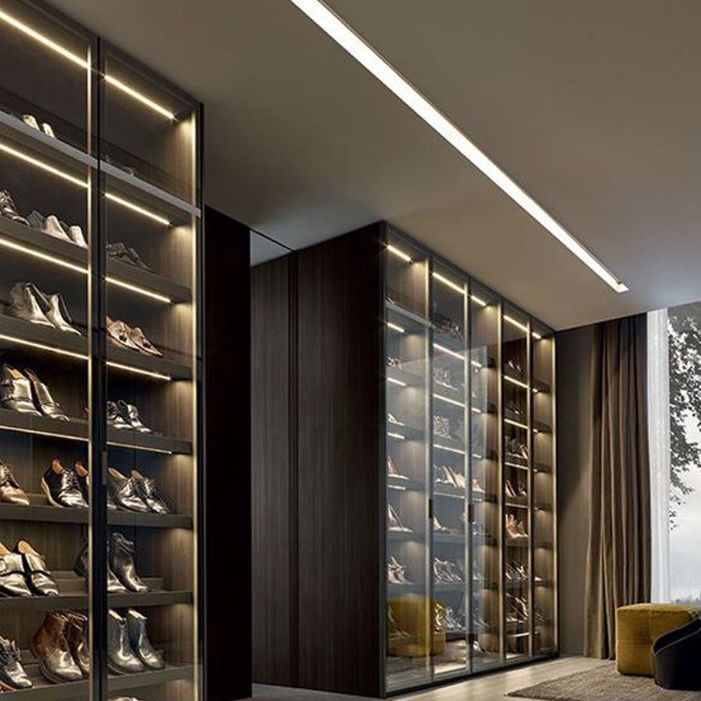 WORATON Under Cabinet Lighting Kitchen Lighting,Dimmable 3000K Warm White,33 LED Light Bar for Wardrobe,Under Counter Lighting Shelf Lighting for Closet(3 PACK)