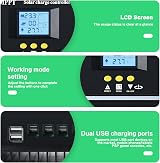 DEWIN 100A MPPT Solar Charge Controller 12V-48V Lead Acid Battery Regulator view 9