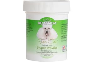 Bio-Groom Sure Clot Styptic Powder for Dogs - Stops Bleeding Nails, Fast Acting, Dog Grooming Supplies, Cruelty-Free, Made in USA, First Aid for Dogs - 1.5 oz 1-Pack
