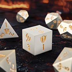 Banloga 7PCS Metal Dice Set for Dungeons and