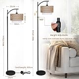 Rayofly Arc Floor Lamp with Dimmable LED Bulb Remote Dimmer Tall Black view 3