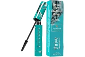 WIMABUDEN Thrive Mascara Liquid Lash Extensions Cosmetics, Natural Volumizing Lengthening Eye Makeup, Waterproof & Smudge-Proof, Long-Lasting No Clumping (Rich Black)