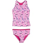Lands' End Girls' UPF 50+ Swim Bikini Bottom and Racerback Tankini Set