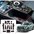 RUIYA 2023 K ia Sportage Car Slot Mats 14PCS Non-Slip Anti Dust Door Slot Pad Cup Door Center Console Liner Mats for Sportage NQ5 2023+ Car Interior Accessories, red