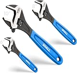 Shall 3-Piece Adjustable Wrench Set 6 8 10 In Cr-V Steel Navy Blue view 8