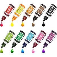 DaCool Food Coloring Cake Color Set Food Grade Food Color Dye Liquid 10 Color Flavorless Vibrant for Cookies Baking…