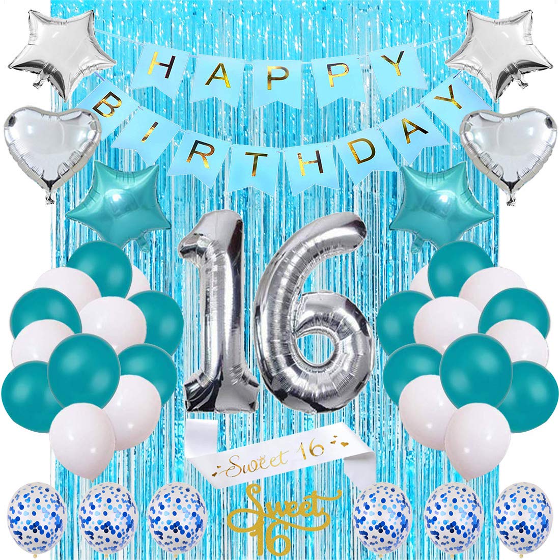 Buy Sweet 16 Birthday DecorationsSweet 16 Party SuppliesSweet 16