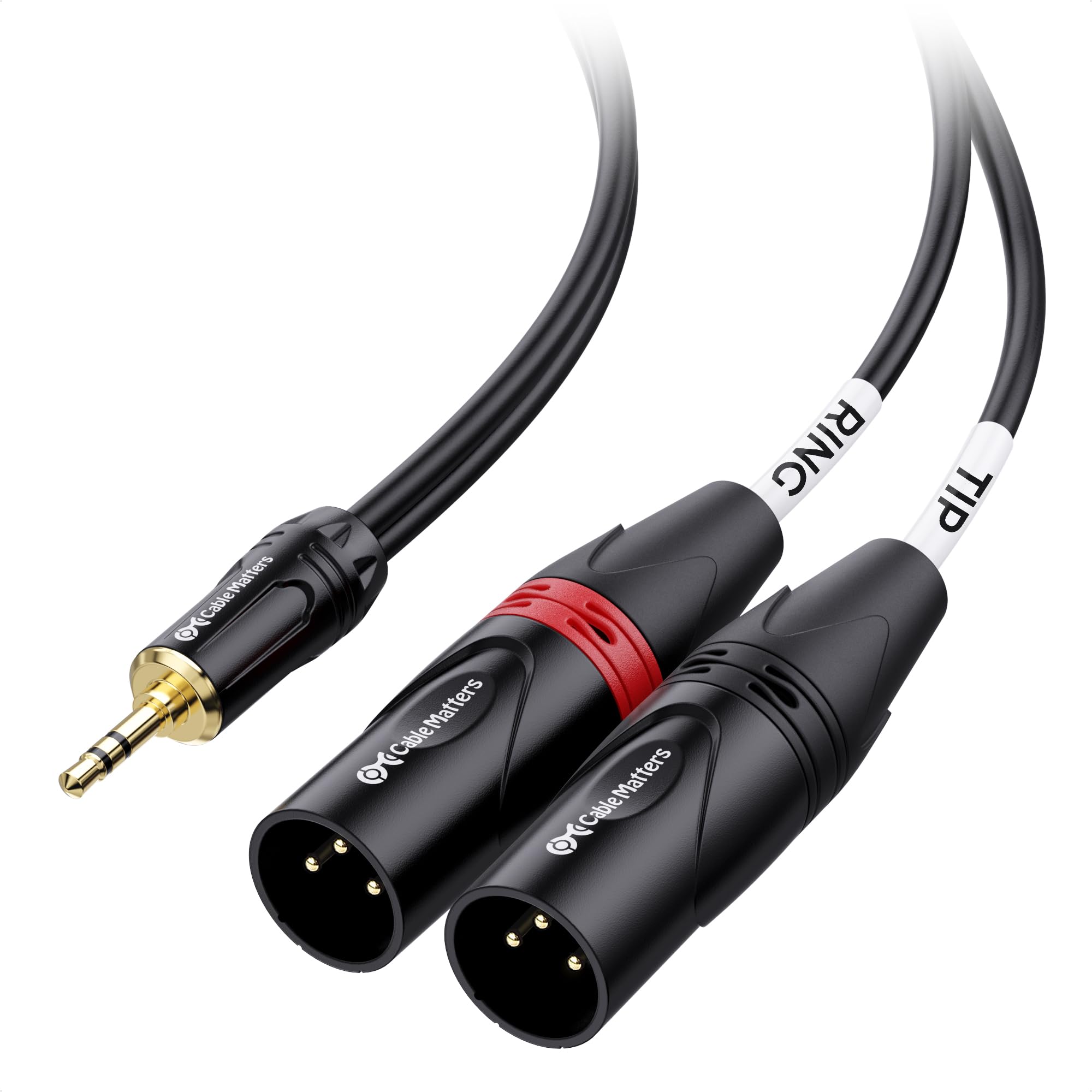 Cable Matters 3.5mm Mini Jack to XLR Stereo Cable 0.9 m, XLR to Mini Jack Cable, Male to Male Y-Splitter Lead