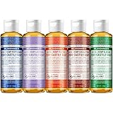 Dr. Bronner's - Pure-Castile Liquid Soap (4 Ounce Variety Pack) Peppermint, Lavender, Tea Tree, Eucalyptus, Almond - Made wit