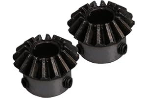 Yibuy 2 PCS 16 Teeth 1.5 Module 10mm Hole Dia Silver Black Bevel Gear Wheel