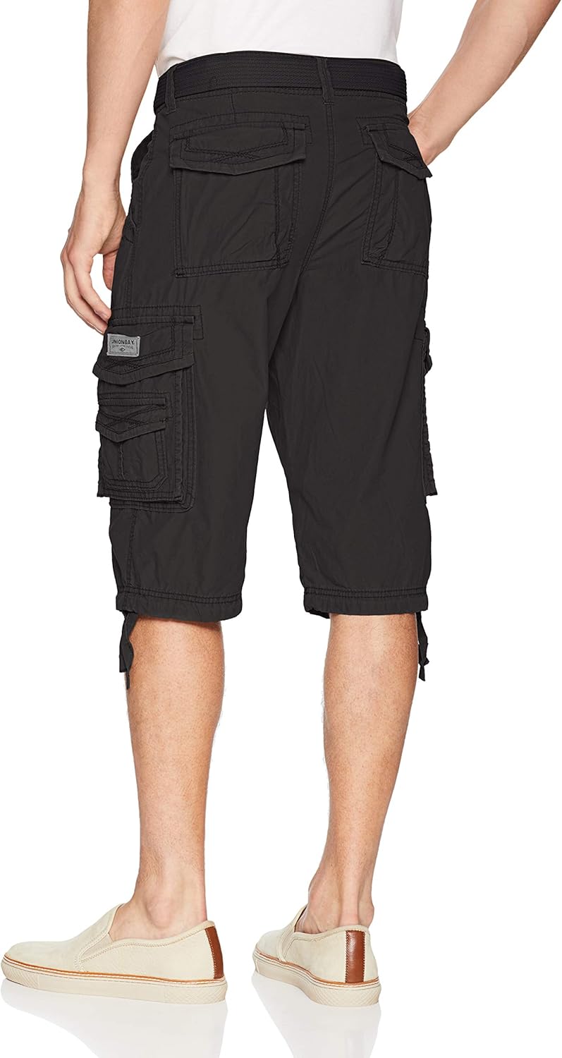 Unionbay Men's Cordova Belted Messenger Cargo Short - Reg and Big and Tall Sizes: Clothing