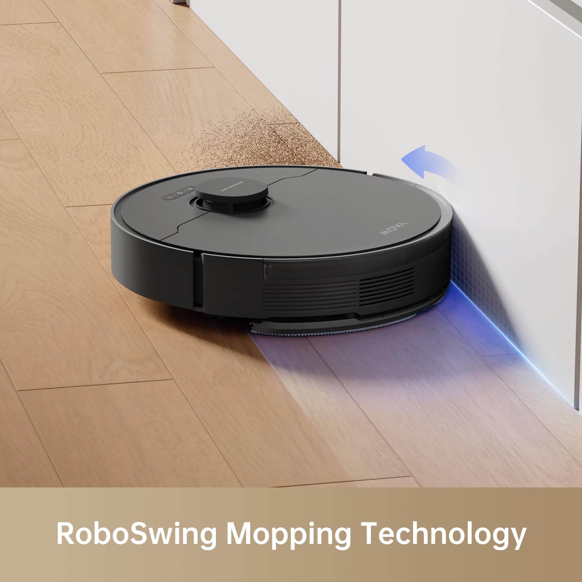 Mova S10 Robot Vacuum Cleaner with 7000Pa Suction, 260 Mins Run Time, Liftable Brush, Self-Charging Robotic Vacuum Cleaner for Home, Pet Hair, Hard Floors, App & Voice Control - Image 4