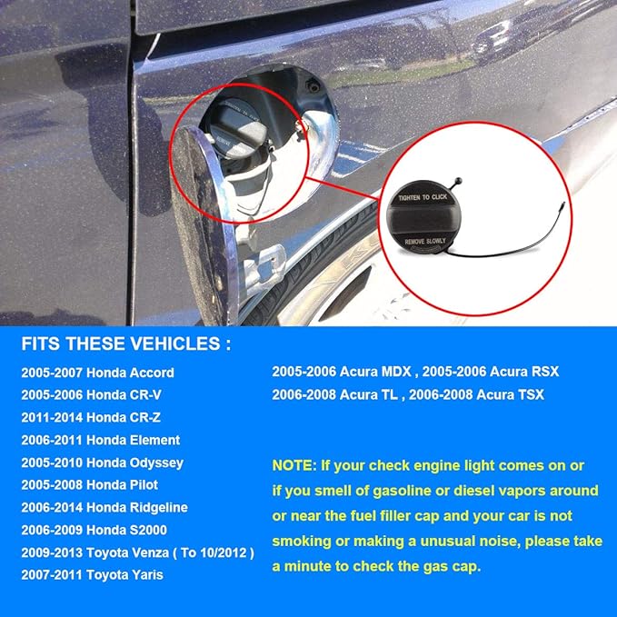 Honda pilot check fuel cap warning