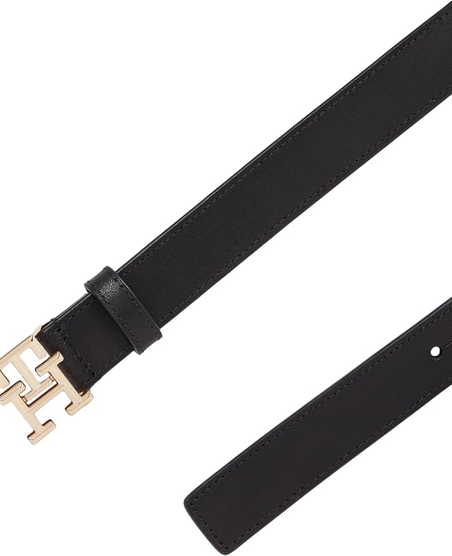 Ceinture Femme Logo 2,5 cm Cuir, Noir (Black), 70 cm — photo 2 sur 3