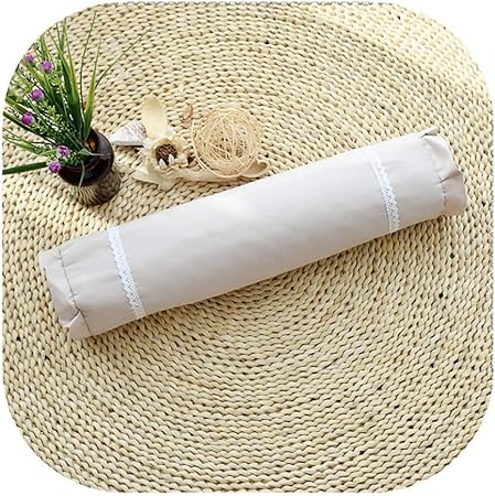 Edomi Lumbar Support Pillow Cervical Neck Roll Pillow Cooling Buckwheat Round Pillows Therapeutic Bolster For Side Sleepers Spine And Back Support Buckwheat Hulls Filling Light Tan 16x4inch Amazon Co Uk Kitchen Home