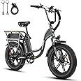 Mukkpet Breeze Electric Bike for Adults, Peak 1500w Motor 30AH Dual Batteries Ebike, 120Miles Two Seater Cargo Electric Bike, 20” *4.0 Fat Tire Ebikes for Adults UL2849 Certified