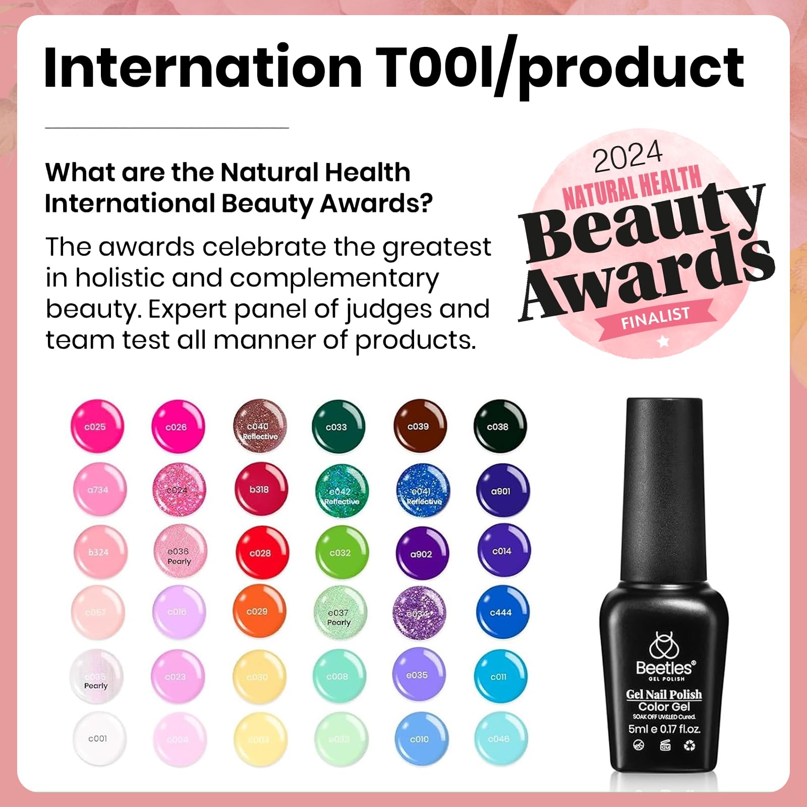 beetles Gel Polish Set 36 Colors Verse of Flower Collection Spring Summer Gel Nail Polish Pink Red Green Blue Gel Polish with 3Pcs Base Top Coat Soak off UV Gel & Nail Art Stickers Gifts for Women - Image 2