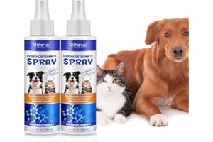 SHUANGJIA 2Pack Pet Hydrocortisone Spray for Dogs, Cats, Itch Relief Spray & Hot Spot Treatment for Dogs Cats, Rapidly Alleviate Dry Itchy Skin, Skin Allergies, and Dermatitis - Reduces Topical Inflammation