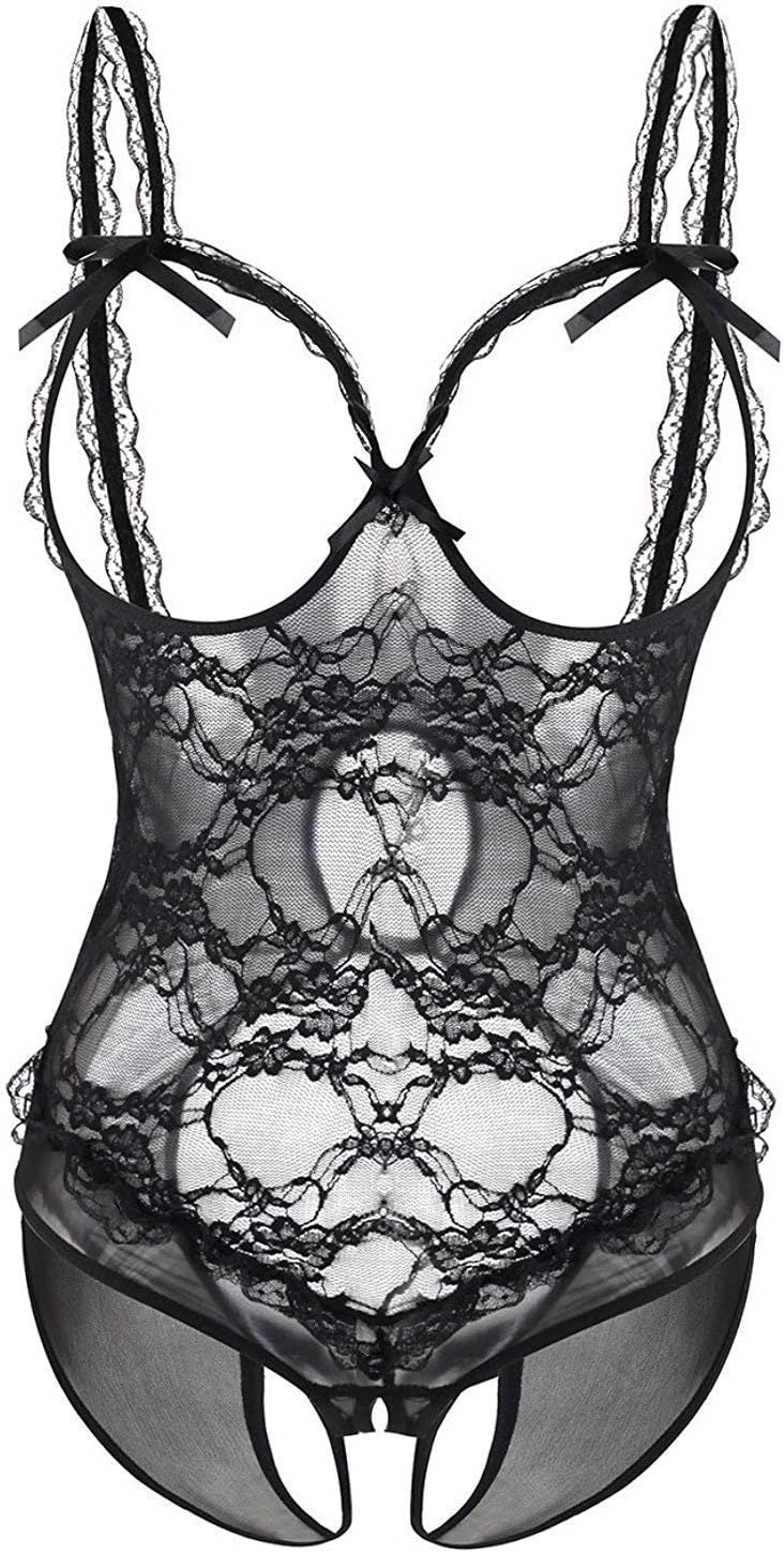 LLuuer Women Teddy Lingerie One Piece Babydoll Mini Bodysuit …