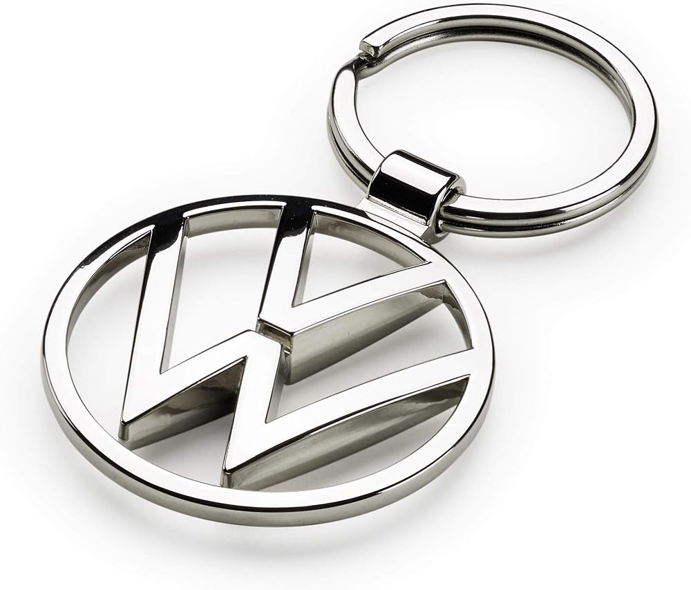 Volkswagen Metal Keyring Pendant Silver New Logo