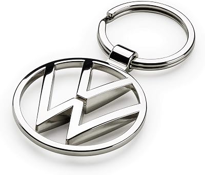 Volkswagen Metal Keyring Pendant Silver New Logo