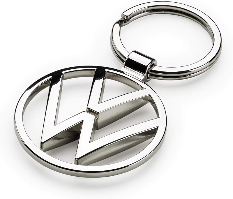 Volkswagen Metal Keyring Pendant Silver New Logo