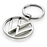 Volkswagen 000087010BN VW Metal Keyring Pendant, Silver