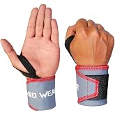WOD Wear Wrist Wraps with Thumb Loop for Powerlifting, Strength Training, Bodybuilding, Cross Training, Olympic Weightlifting, Yoga - One Size Fits All