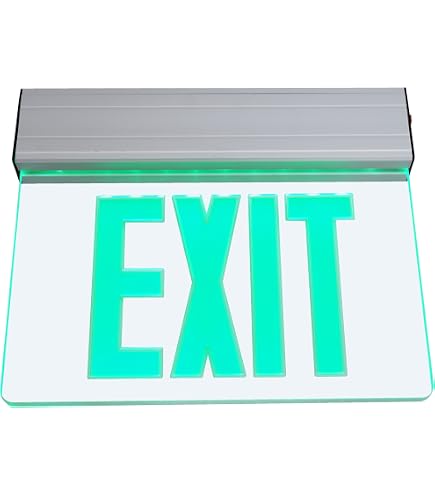 LFI Lights® Edge-Lit UL 924 Listed Green Exit Sign Modern Design