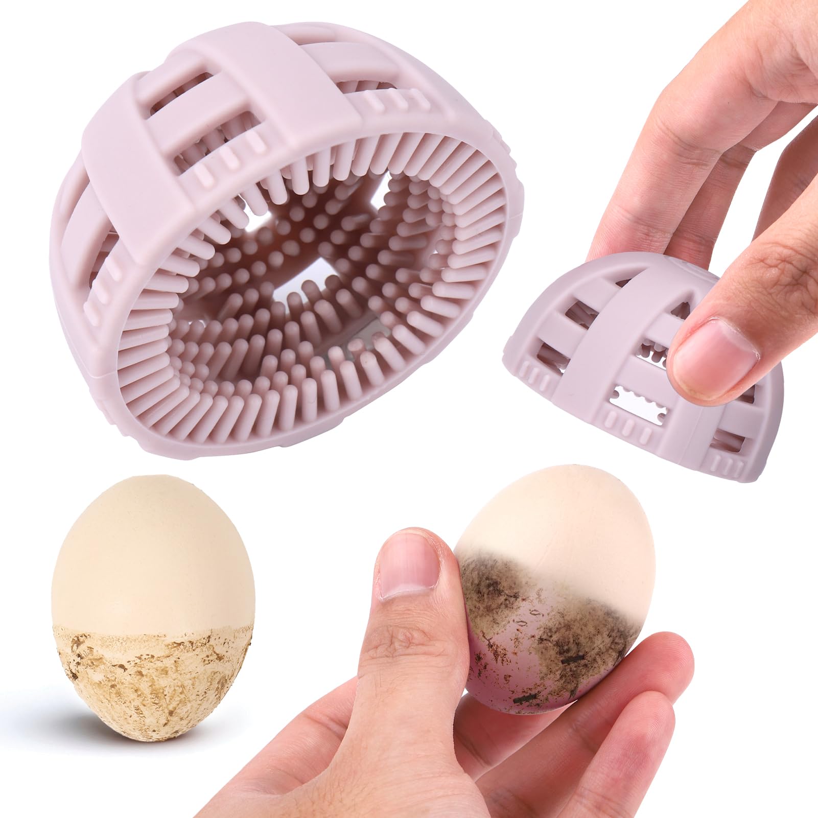 Cadeya Egg Cleaning Brush Silicone, Egg Scrubber for Fresh Eggs