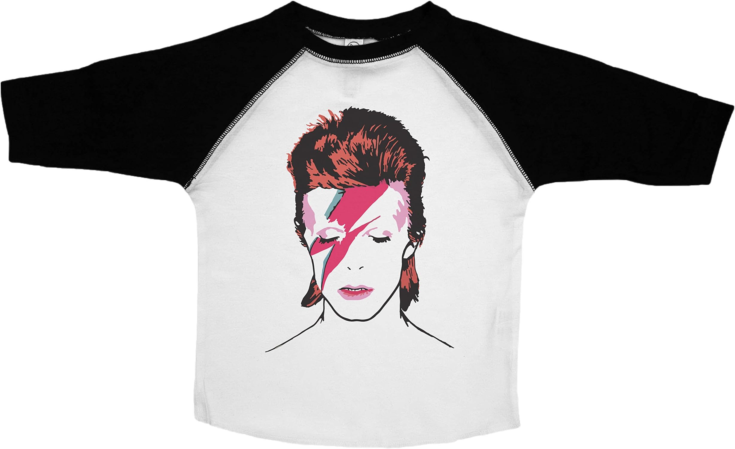 Baffle David Bowie Raglan Toddler Tee/Bowie/Ziggy Stardust / 70s Glam Rock