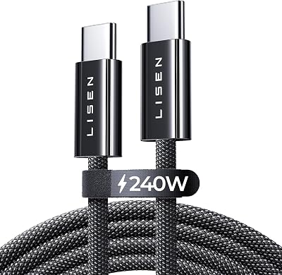 240W Cable USB C Charge Rapide, 2m PD 5A Cable USB C vers USB C Câble