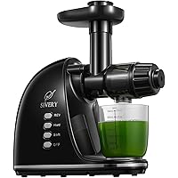 Juicer Machines, SIVERY Slow Masticating Juicer, Easy to Clean, BPA-Free, Quiet Motor, Reverse Function & Cold Press…