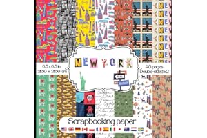 New York City Scrapbook Paper: Collection of decorative double sided New York pattern pages for scrapbooking, card making, origami, collage and more DIY craft projects