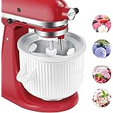 GLINK Ice Cream Maker Attachment for KitchenAid Stand Mixer, Compatible with Kitchenaid 4.5-5Qt Stand Mixer and 5-6Qt Bowl-Li