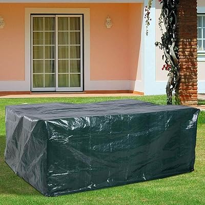 RICHIE Garden Furniture Cover 240x140x90 Green Waterproof Windproof