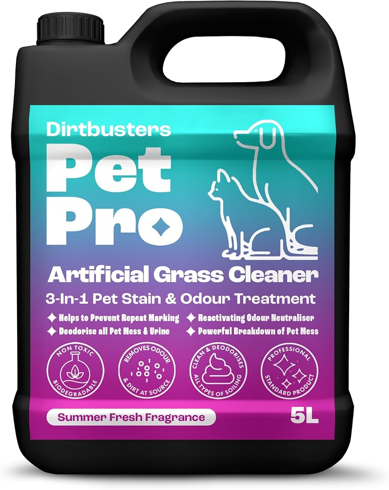 Dirtbusters Pet Pro Artificial Grass Cleaner 5L 3-in-1 Odour Eliminator