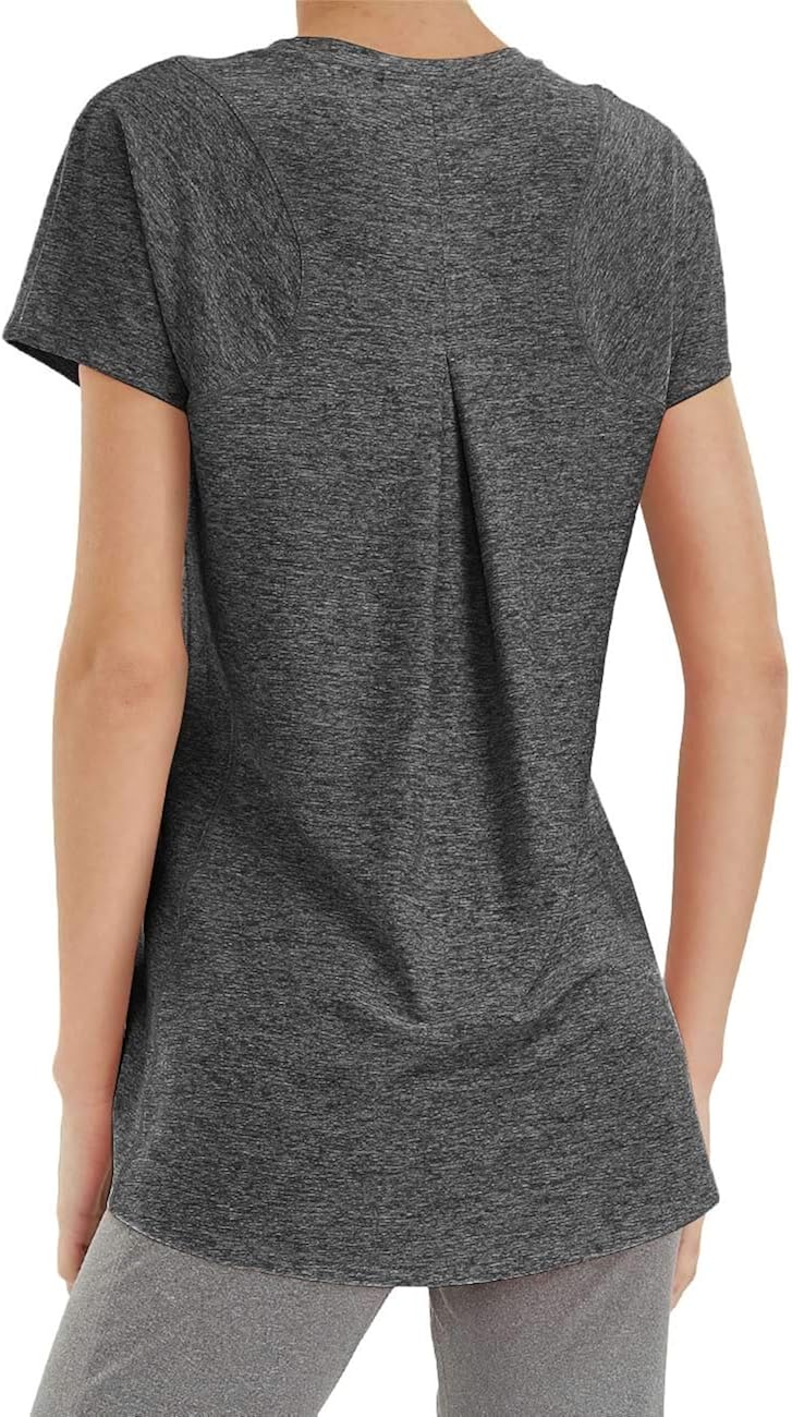 Yoga T-Shirts Womens Sports Tops Short Sleeve for Running Gym Active Wear at  Women’s Clothing store