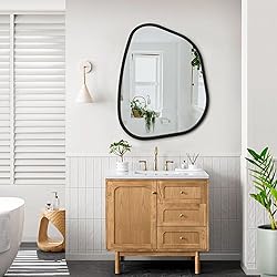 Irregular Bathroom Mirror Modern Oval Wall Mirror