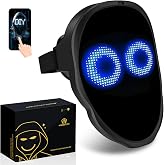 MEGOO Led Mask with Bluetooth Programmable App,Light Up Digital Face Mask | Shining led face transforming Changing mask for Adult Kid,for Halloween Masquerade Dj Rave Cosplay Party,for teenage boy gift