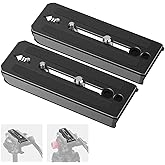 NEEWER 501PL Schnellwechselplatte kompatibel mit MVH500AH MVH502AH, Kameramontageplatte mit 1/4 3/8 Schrauben, einziehbarer Anti Off Pin für GM001 GM002 GM006 Fluidköpfe, QR5
