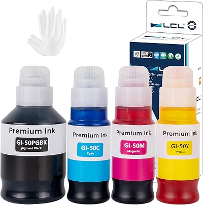 LCL GI-50 Ink Bottle for Canon Pixma GM2050 GM4050 G5050 G6050 G7050 4 Pack