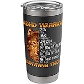 ADHD Warrior Embrace Neurodiversity ADHD Awareness Stainless Steel Insulated Tumbler