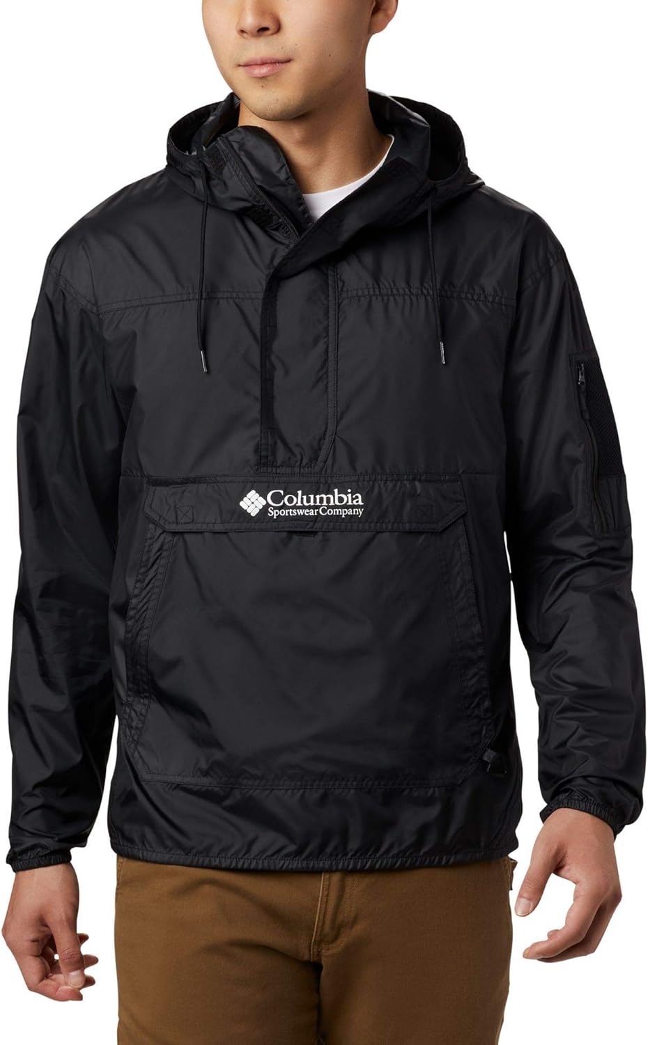 Columbia Men's Challenger Hooded Windbreaker, Water Repellent: Clothing
