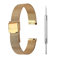 Winfox Stainless Steel Mesh Watch Band for Men