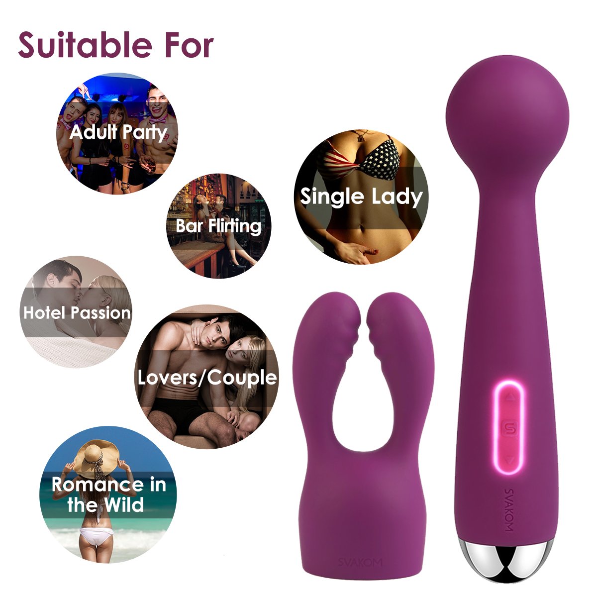Silikon Dildo Klitoris Vibrator Kraftvoller Stimulator Akkubetrieb ZEMALIA Pippa für sie, G Punkt Vibrator mit 7 Vibrationsmodi,Biegbares Weich Silikon,Wasserdicht sexspielzeug für sie,Lila
