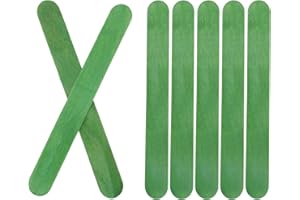 DMiotech 200 Pack 4.5" x 0.35" Wood Craft Sticks Strong Natural Birch Sticks Paint Stir Sticks for Molding Building and Home 